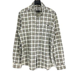 VOLCOM Workwear Fit for Comfort Plaid Long Sleeve Button Up Shirt Size L